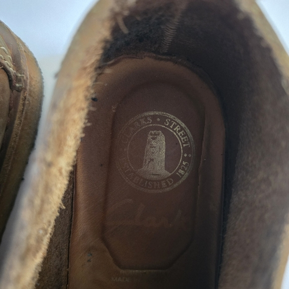 Clarks Desert Trek Brown Beeswax Leather Shoes chukka brown mens 10.5/11 main image 4